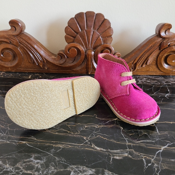 ❤️ Oca Loca pink fuchsia suede baby girl boots 20 - Picture 2 of 5